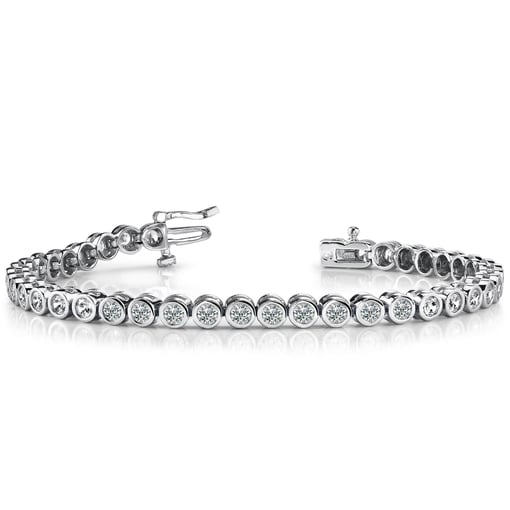 Classic Round Bezel Set Tennis Bracelet