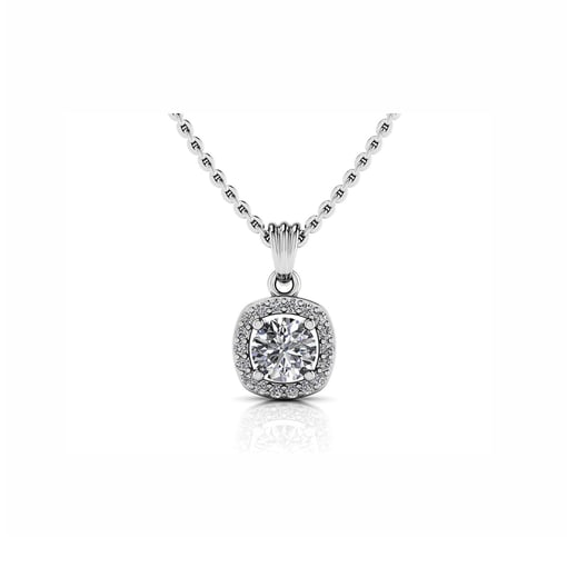 Everlasting Round Halo Surround Pendant