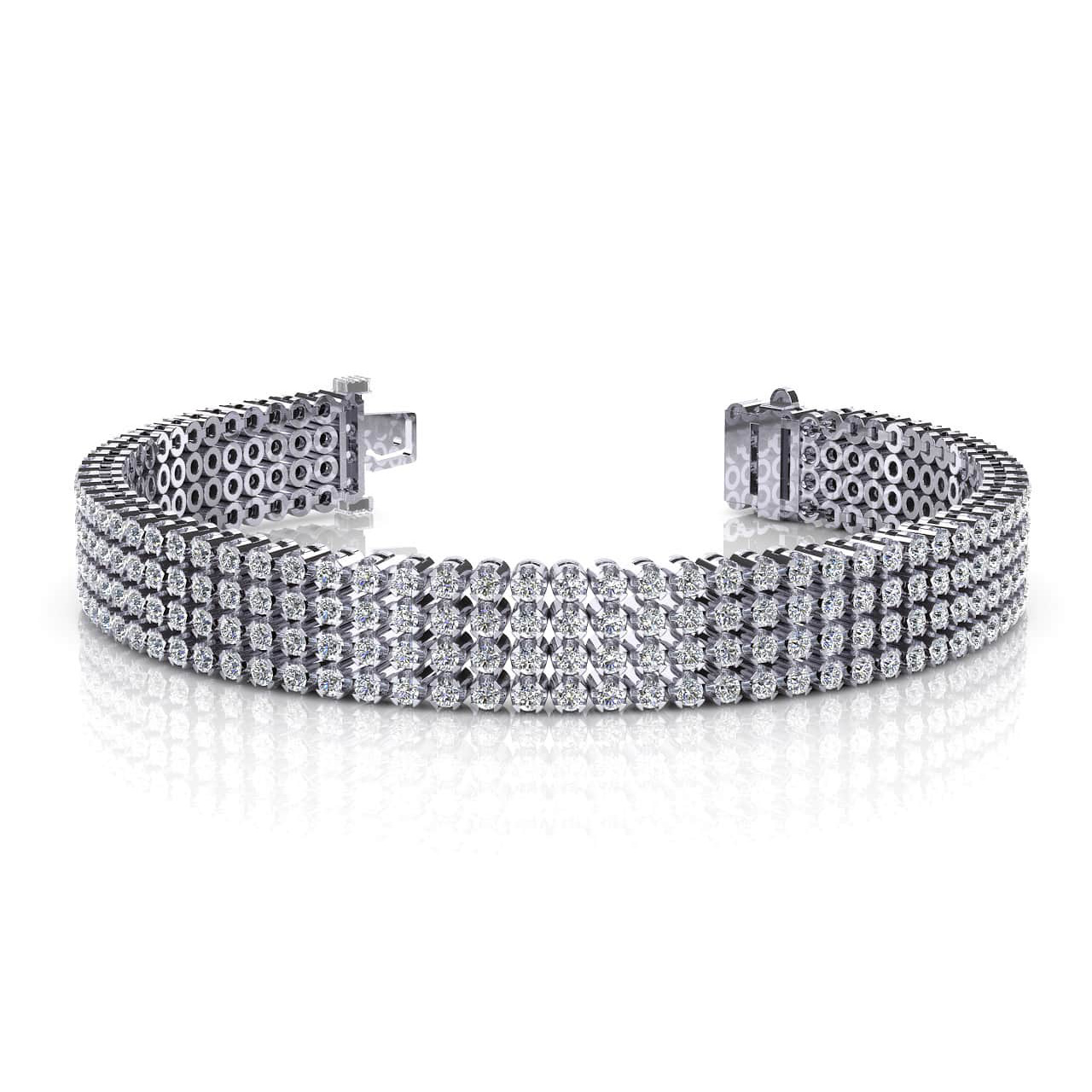 Four Row Round Tennis Bracelet Four Row Round Tennis Bracelet