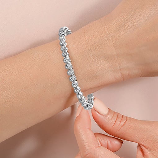 Milgrain Moissanite Tennis Bracelet