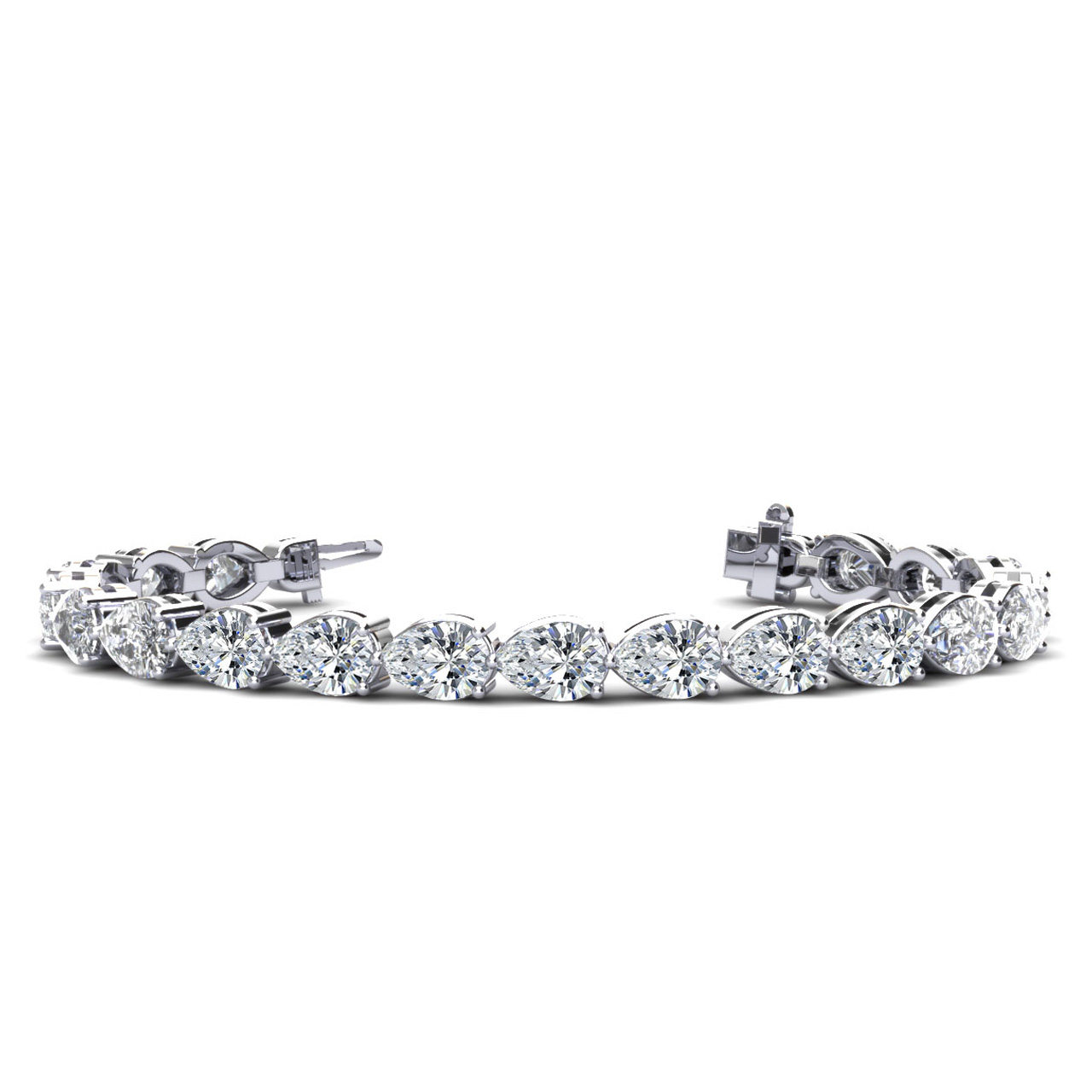 Pear Moissanite Tennis Bracelet Pear Moissanite Tennis Bracelet