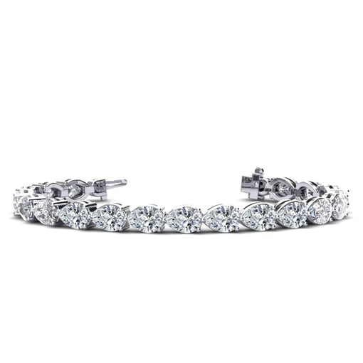 Pear Moissanite Tennis Bracelet