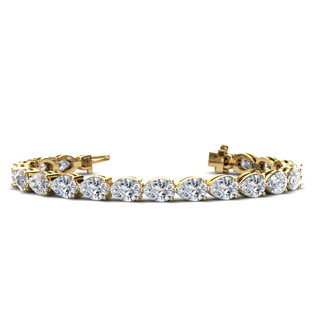 Pear Moissanite Tennis Bracelet Pear Moissanite Tennis Bracelet