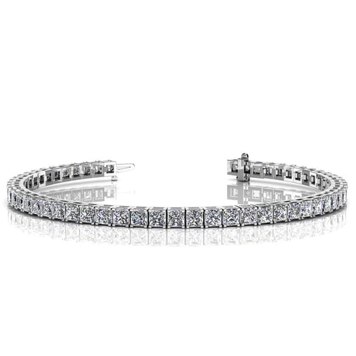 Square Moissanite Tennis Bracelet