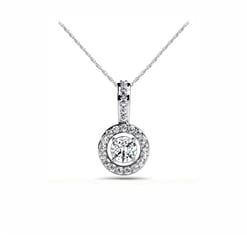 Stylish Round Halo Pendant