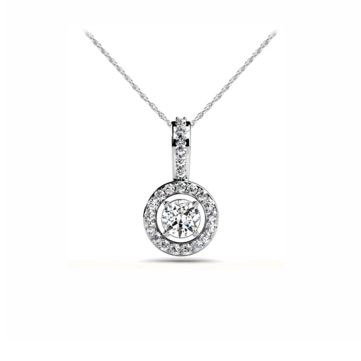 Stylish Round Halo Pendant