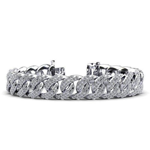 Two Rows Cuban Link Tennis Bracelet