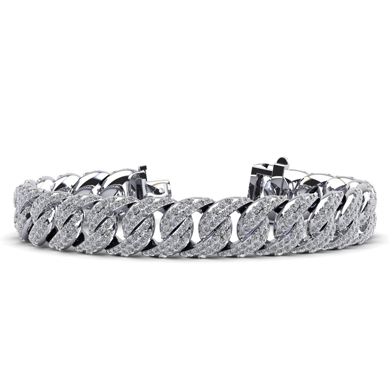 Two Rows Graduated Link Tennis Bracelet Two Rows Graduated Link Tennis Bracelet
