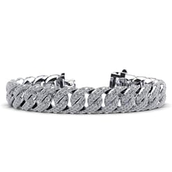 Two Rows Graduated Link Tennis Bracelet