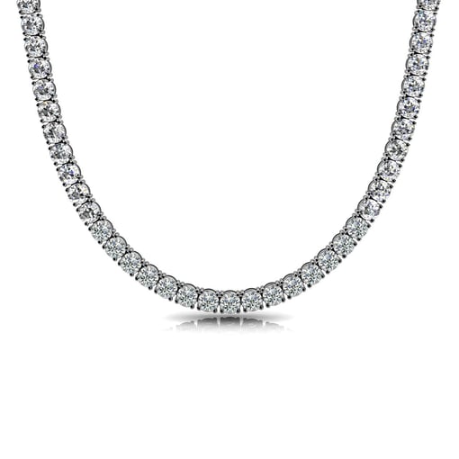 Classic Four Prong Tennis Necklace