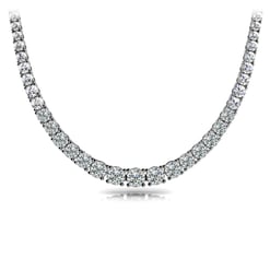 Classic Graduated Round Tennis Necklace