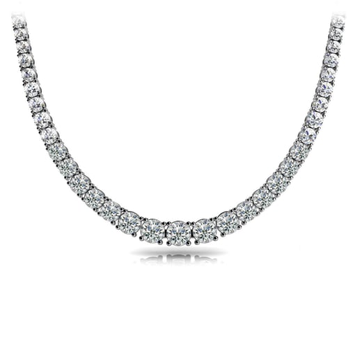 Classic Graduated Round Tennis Necklace