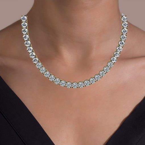Four Prong Tennis Necklace