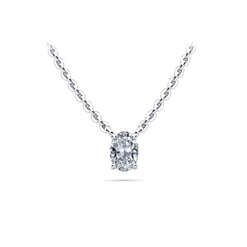 Oval Vertical Solitaire Pendant