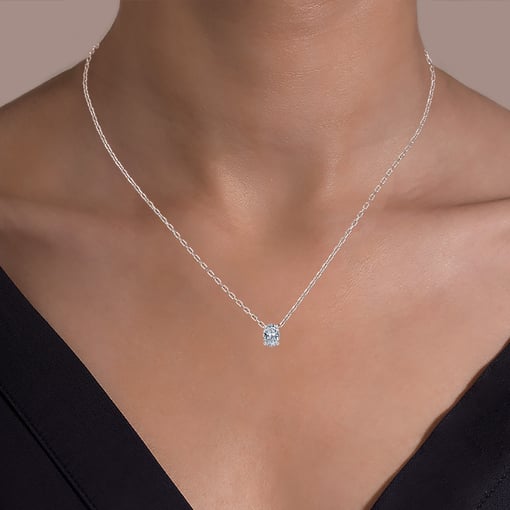 Oval Vertical Solitaire Pendant