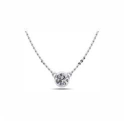 Round Solitaire Bezel Pendant