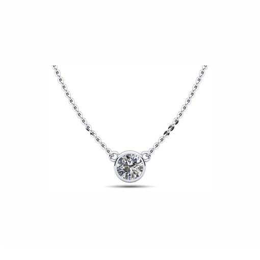 Round Solitaire Bezel Pendant