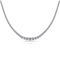 Crown Degrade Tennis Necklace