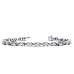 Alternating Oval and Round Tennis Bracelet