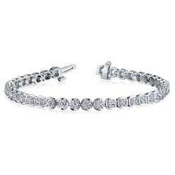 Cushion Inspired Round Tennis Bracelet