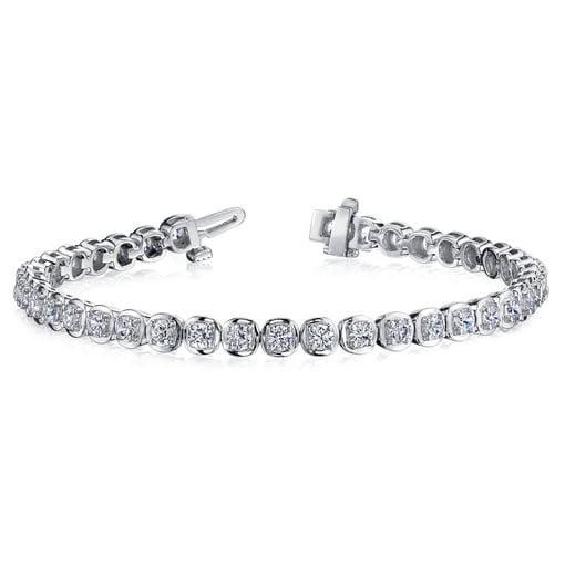 Cushion Inspired Round Tennis Bracelet