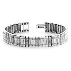 Diamond Column Mens Bracelet