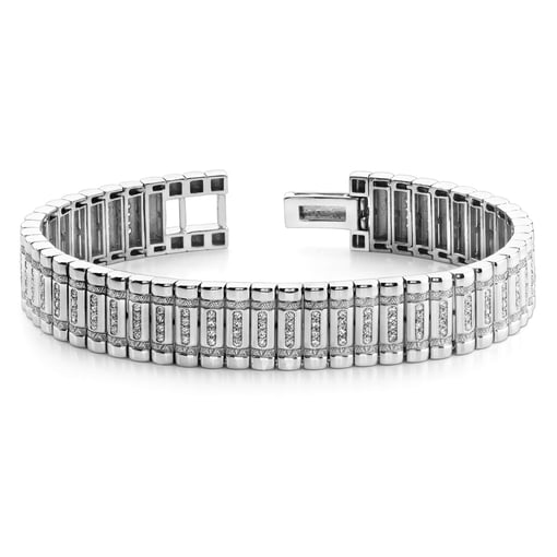 Diamond Column Mens Bracelet