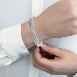 Diamond Strap Link Bracelet