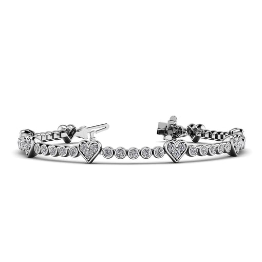 Eight Of Hearts Tennis Bracelet