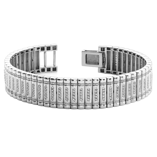 Embedded Diamond Link Bracelet