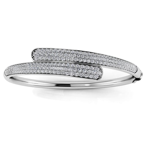 Luxe Three Row Pave Bangle