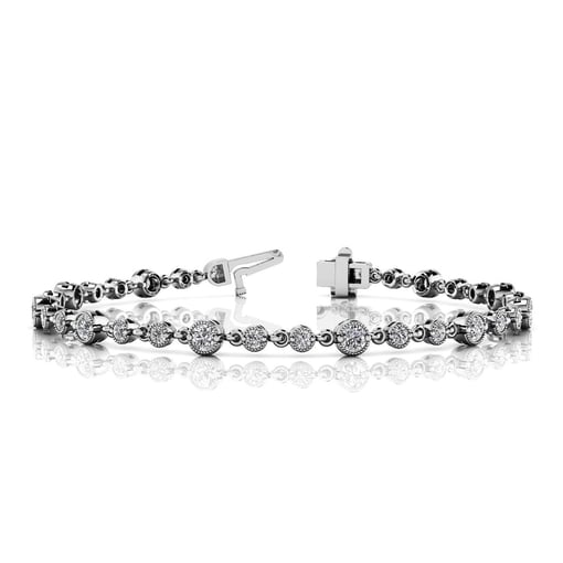 Milgrain Chain Link Tennis Bracelet