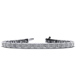 Princess and Round Tennis Bracelet