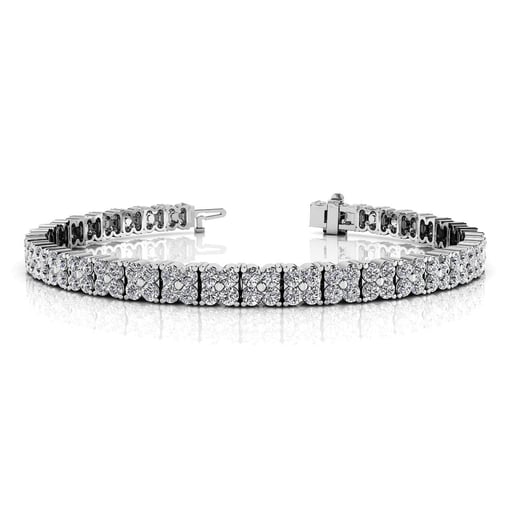 Round Blossom Tennis Bracelet