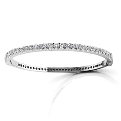 Shared Prong Oval Bangle