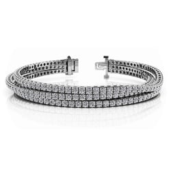 Triple Strand Flexible Tennis Bracelet