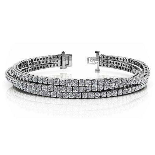Triple Strand Flexible Tennis Bracelet