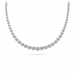 Elegant Bezel Tennis Necklace
