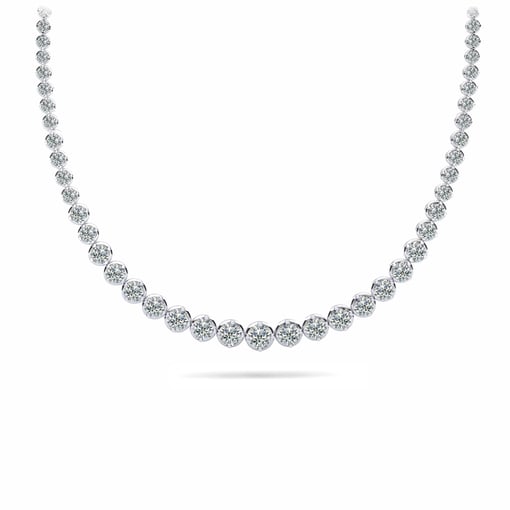 Elegant Bezel Tennis Necklace