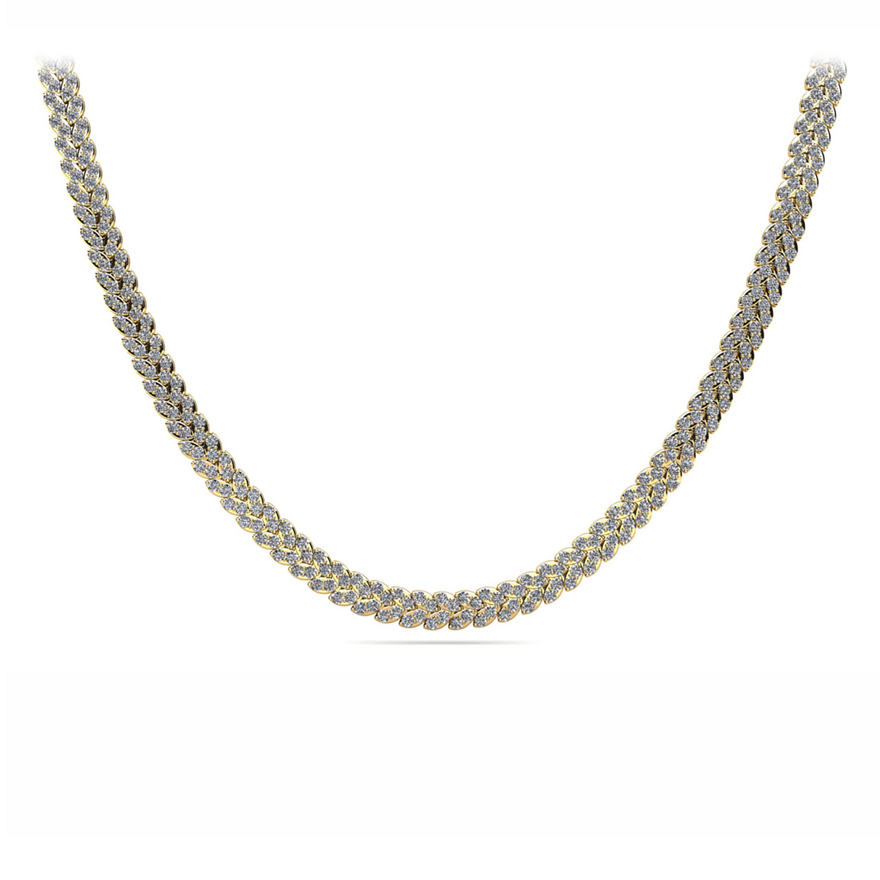Marquise Illusion Tennis Necklace Yellow Marquise Illusion Tennis Necklace