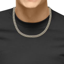 Overlapping Link Tennis Necklace