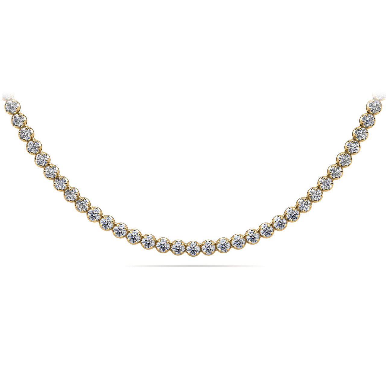 Traditional Riviera Tennis Necklace Yellow Traditional Riviera Tennis Necklace