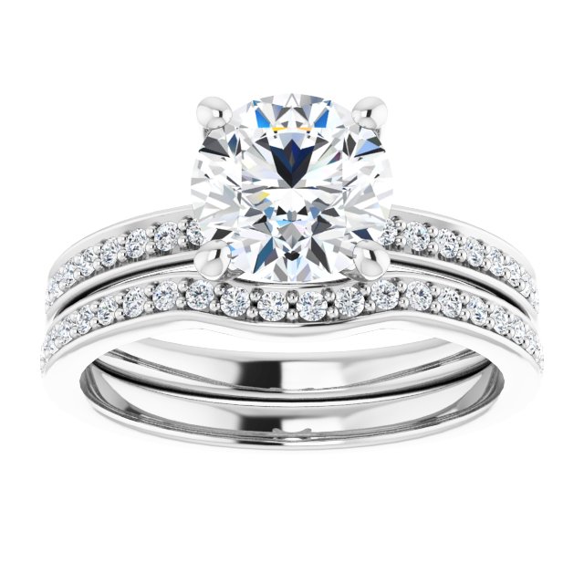 1.69 Round Lab-Grown EF/VS1+ Classic Sidestone Engagement Ring in 14KW | AllComponents_ViewS 1.69 Round Lab-Grown EF/VS1+ Classic Sidestone Engagement Ring in 14KW | AllComponents_ViewS