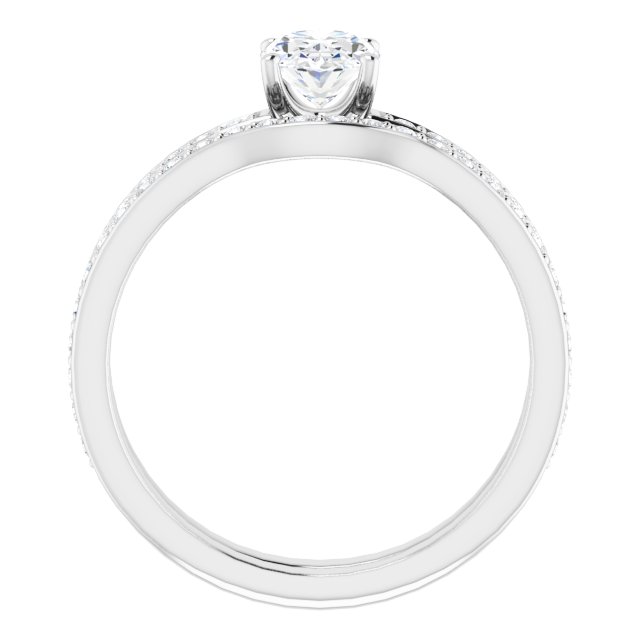 1.09 Oval Diamond GH/VS2+ Classic Sidestone Engagement Ring in 14KW | AllComponents_ViewB_4 1.09 Oval Diamond GH/VS2+ Classic Sidestone Engagement Ring in 14KW | AllComponents_ViewB_4