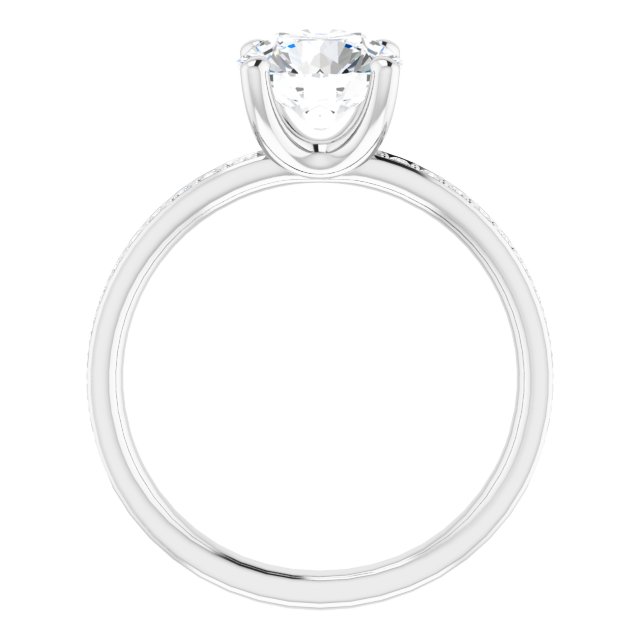 1.69 Round Lab-Grown EF/VS1+ Classic Sidestone Engagement Ring in 14KW | ViewB_4 1.69 Round Lab-Grown EF/VS1+ Classic Sidestone Engagement Ring in 14KW | ViewB_4