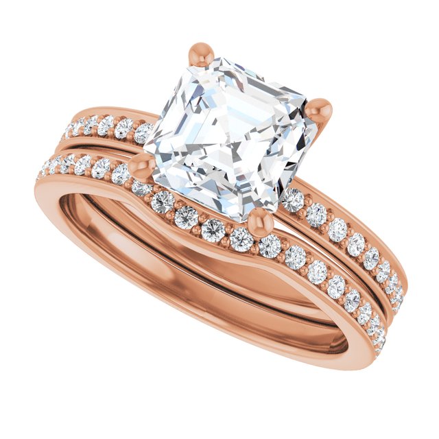 2.19 Asscher Diamond EF/VS1+ Classic Sidestone Engagement Ring in 14KR | AllComponents_View5 2.19 Asscher Diamond EF/VS1+ Classic Sidestone Engagement Ring in 14KR | AllComponents_View5
