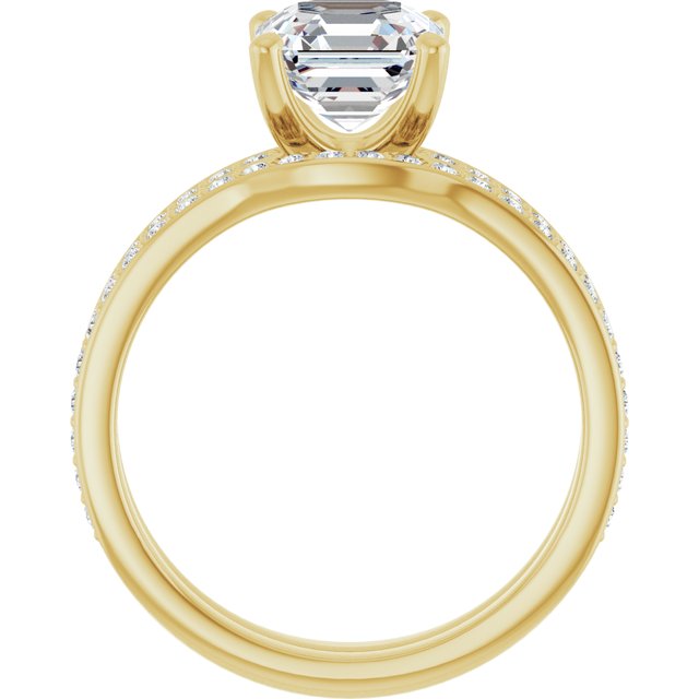 2.19 Asscher Lab-Grown D/VVS2+ Classic Sidestone Engagement Ring in 14KY | AllComponents_ViewB_4 2.19 Asscher Lab-Grown D/VVS2+ Classic Sidestone Engagement Ring in 14KY | AllComponents_ViewB_4