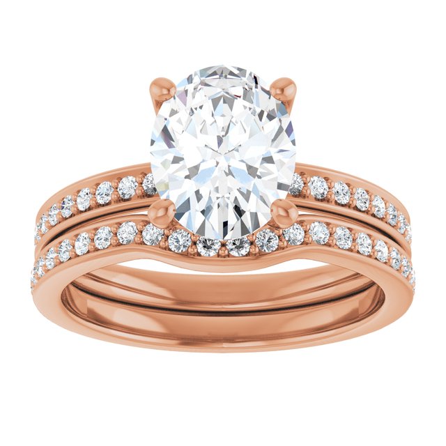 2.29 Oval Diamond EF/VS1+ Classic Sidestone Engagement Ring in 14KR | AllComponents_ViewS 2.29 Oval Diamond EF/VS1+ Classic Sidestone Engagement Ring in 14KR | AllComponents_ViewS