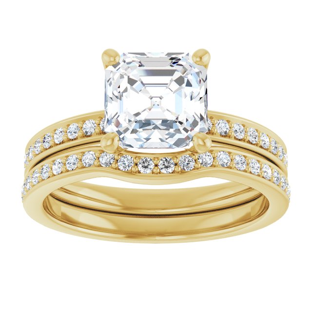 2.19 Asscher Lab-Grown D/VVS2+ Classic Sidestone Engagement Ring in 14KY | AllComponents_ViewS 2.19 Asscher Lab-Grown D/VVS2+ Classic Sidestone Engagement Ring in 14KY | AllComponents_ViewS