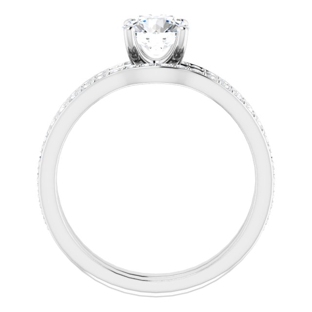 0.99 Round Diamond GH/VS2+ Classic Sidestone Engagement Ring in 14KW | AllComponents_ViewB_4 0.99 Round Diamond GH/VS2+ Classic Sidestone Engagement Ring in 14KW | AllComponents_ViewB_4